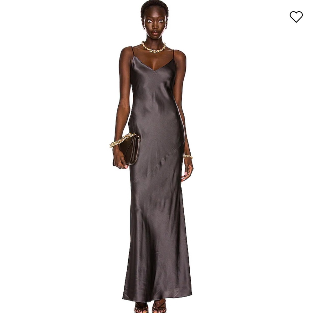 L'AGENCE | Serita Maxi V-Neck Bias Dress